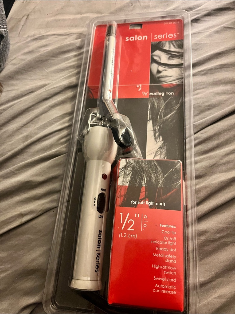 1/2" White Curling Iron - For Soft Tight Curls